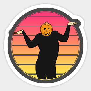 Dancing Pumpkin Man Sticker